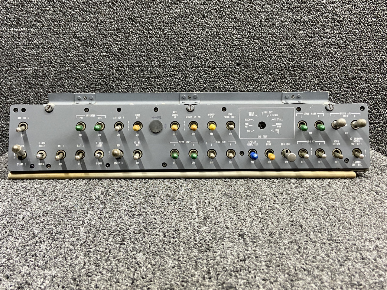 5489119-12 Lear Jet 55 Center Switch Panel Assembly For Sale