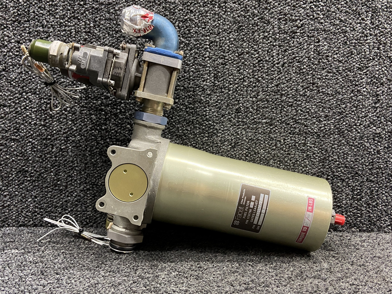 1737760-08, 6600355-2 Facet Fuel Filter Assy w Switch & Ball Valve RH (28V)