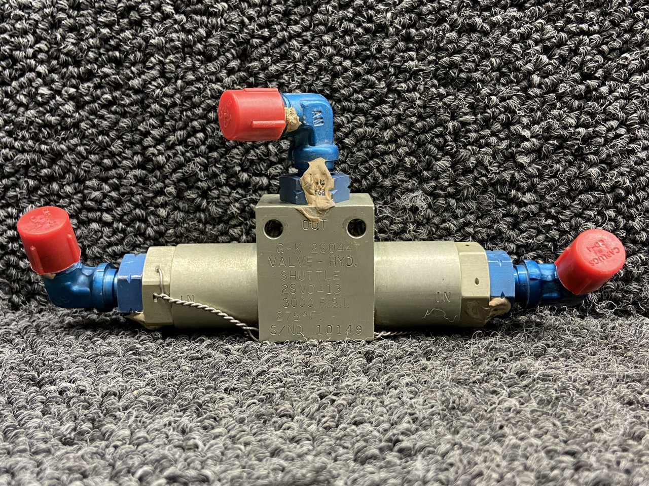 AN6277-4 (Alt PN: 2SV0413) Lear Jet 55 Hydraulic Shuttle Valve