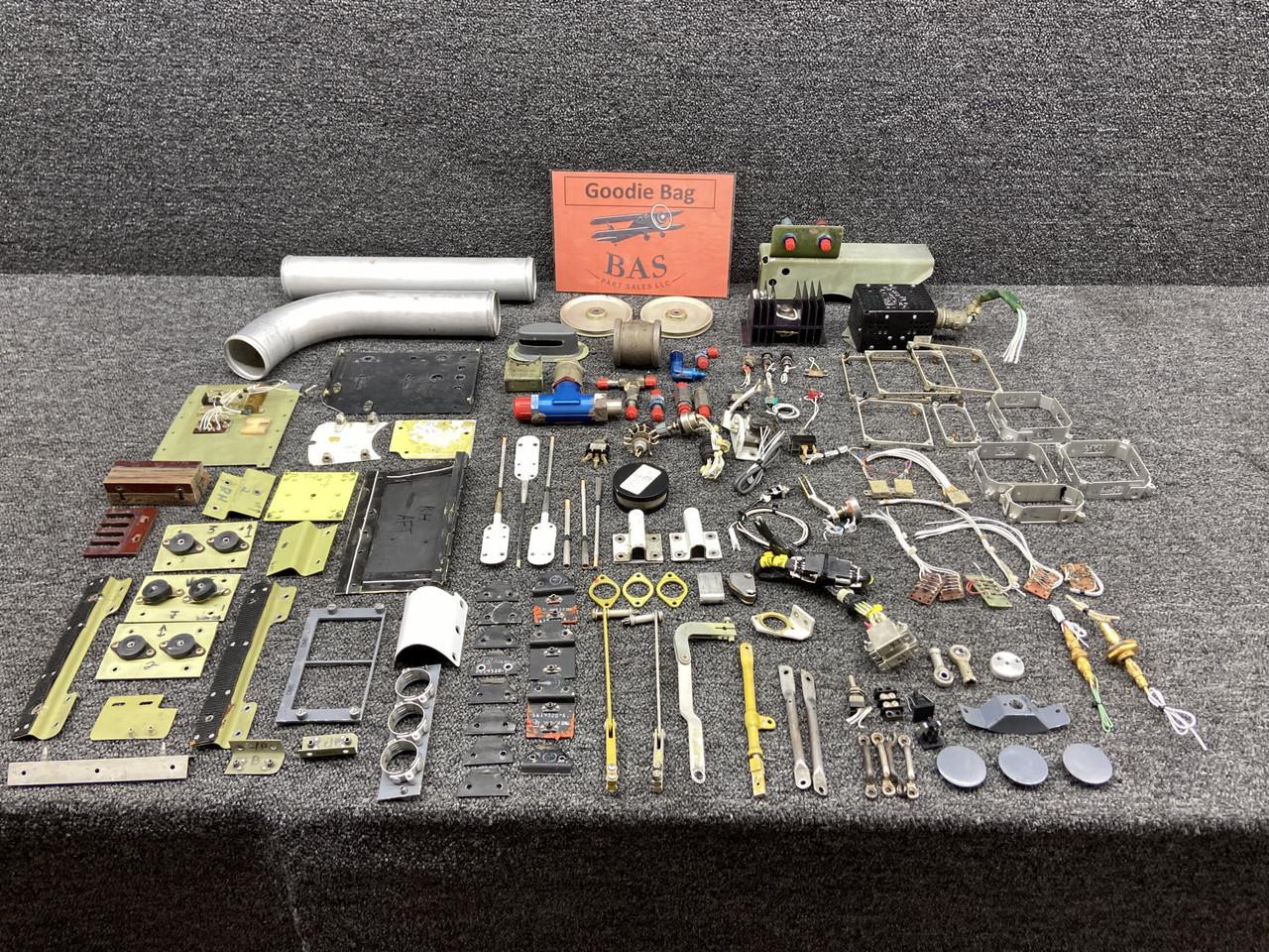 Lear Jet 55 Goodie Bag Set w Static Wicks, Instrument Mounts, Switches