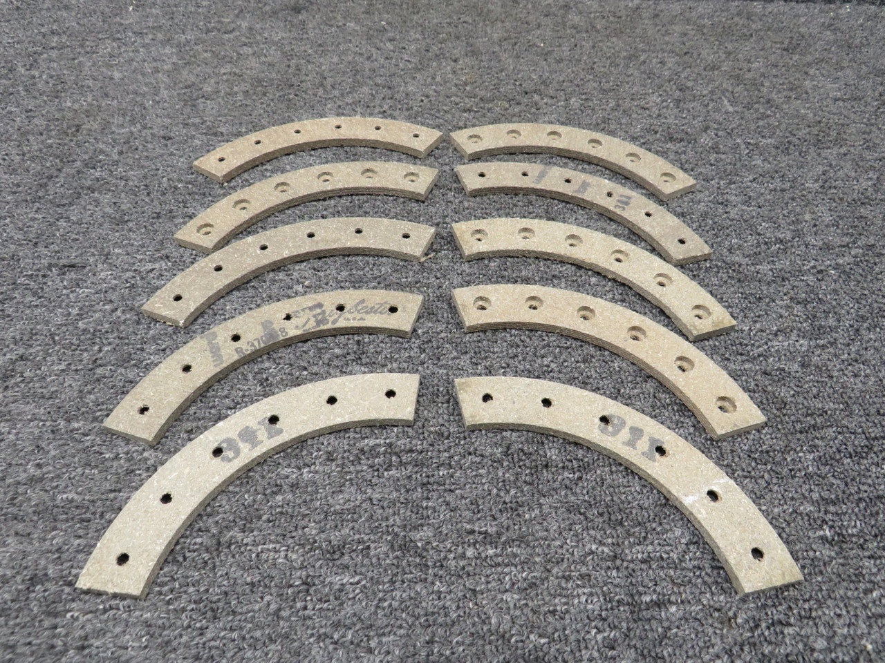 311, R-37048 Ward-Cleveland Brake Lining Set of 10 (New Old Stock)
