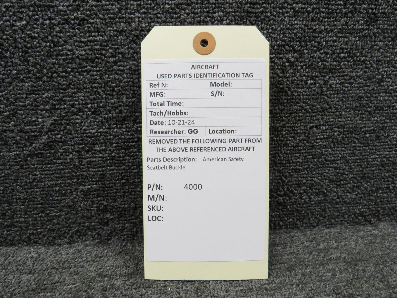 4000 American Safety Seatbelt Buckle For Sale