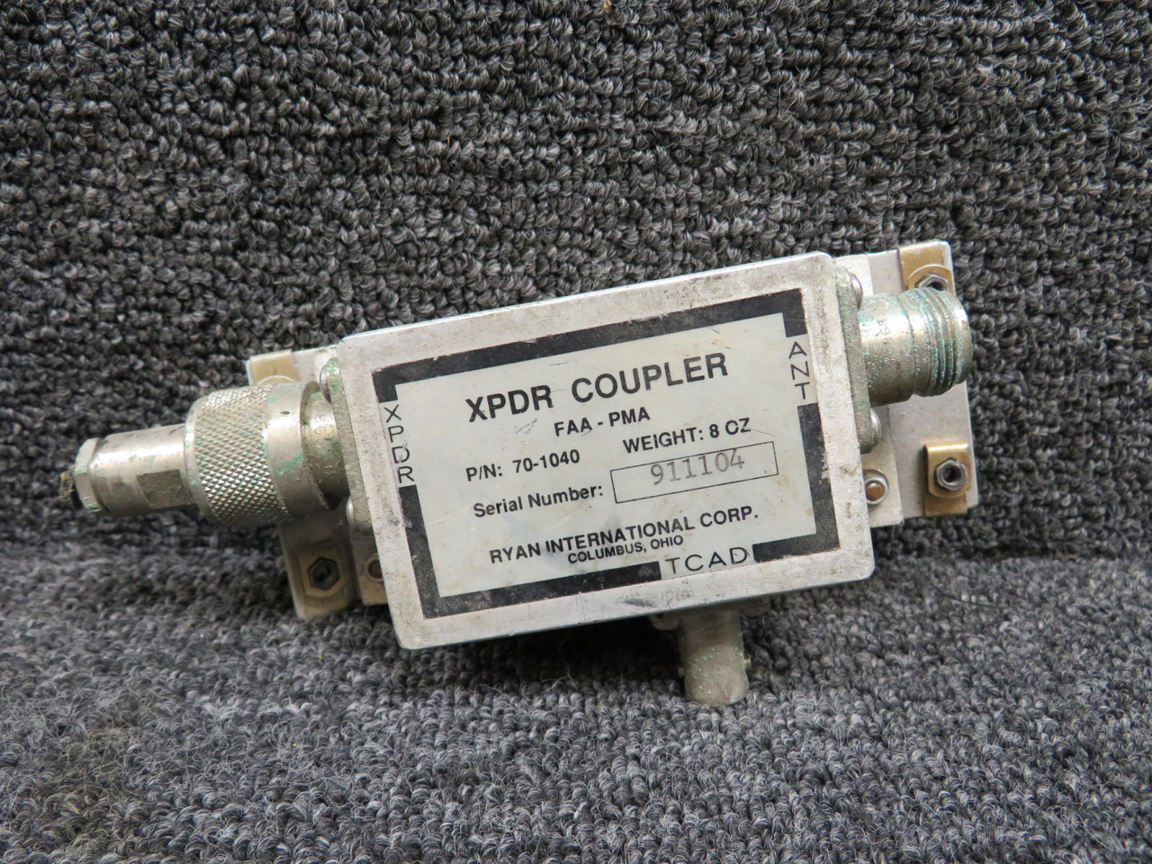 70-1040 Ryan TCAD XPDR Coupler with Bent Mount