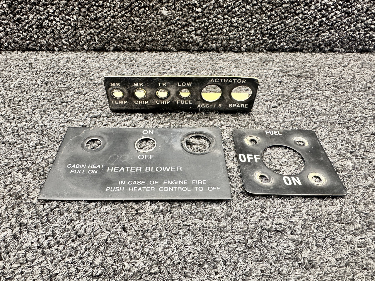 B490-2, B170-1, A938-2 Robinson R22 Breaker Panel Set (No Breakers)