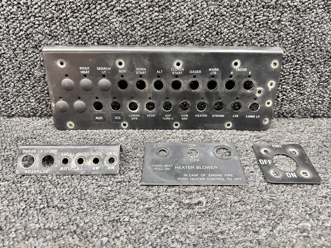 B490-2, B170-1, A938-2 Robinson R22 Breaker Panel Set (No Breakers)