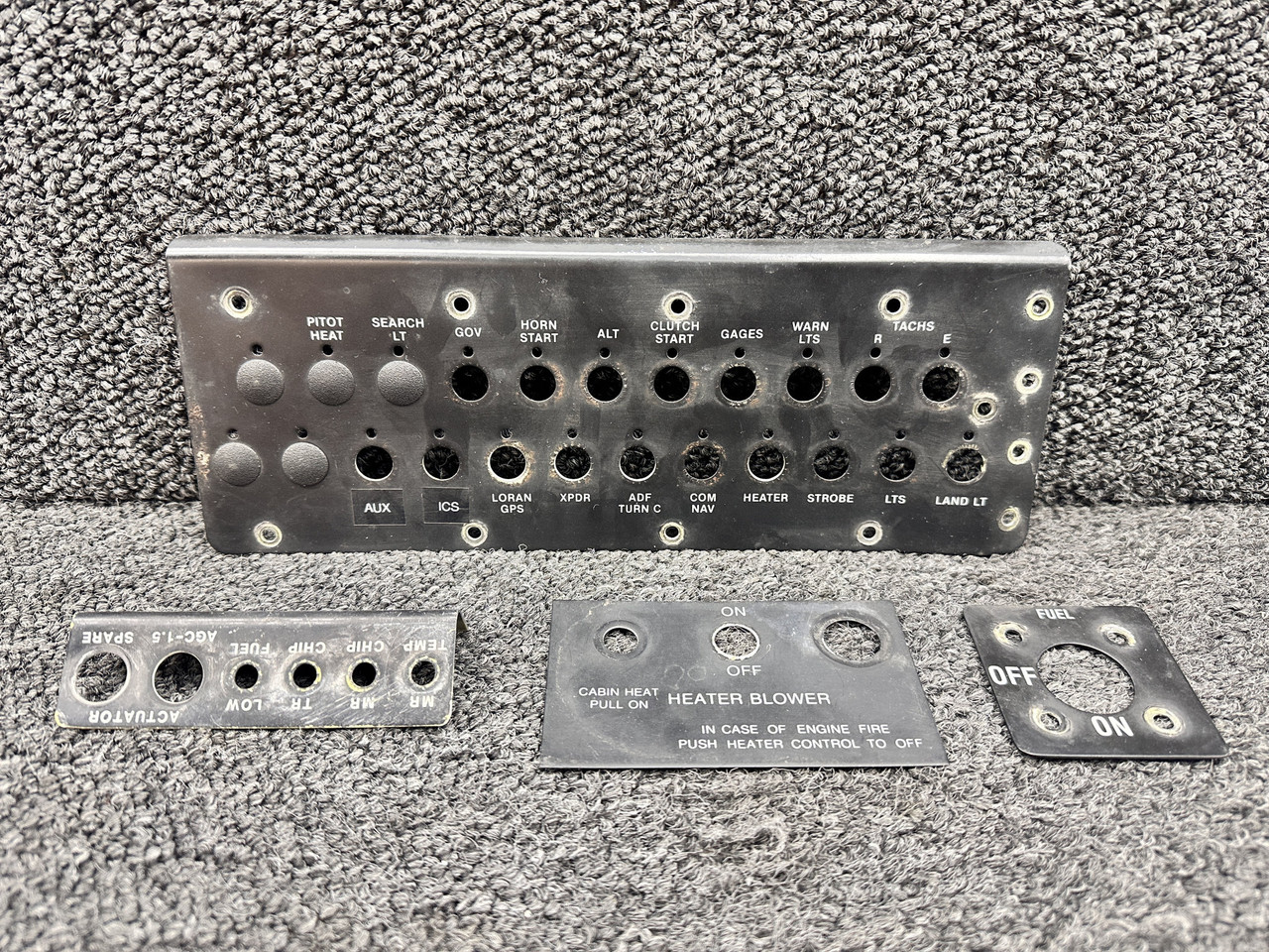 B490-2, B170-1, A938-2 Robinson R22 Breaker Panel Set (No Breakers)
