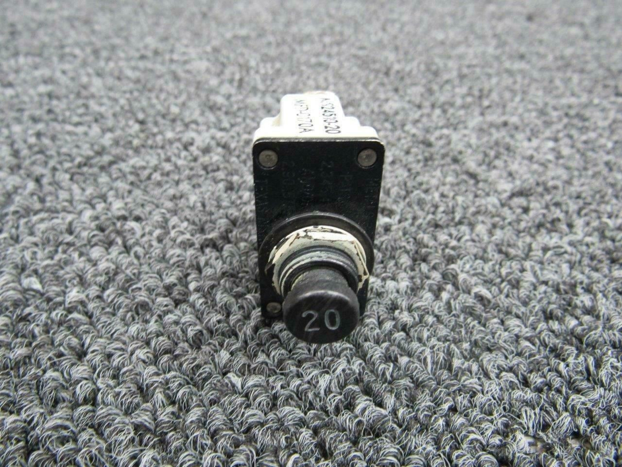 7271-8-20 Klixon Push Breaker Switch (20A) For Sale