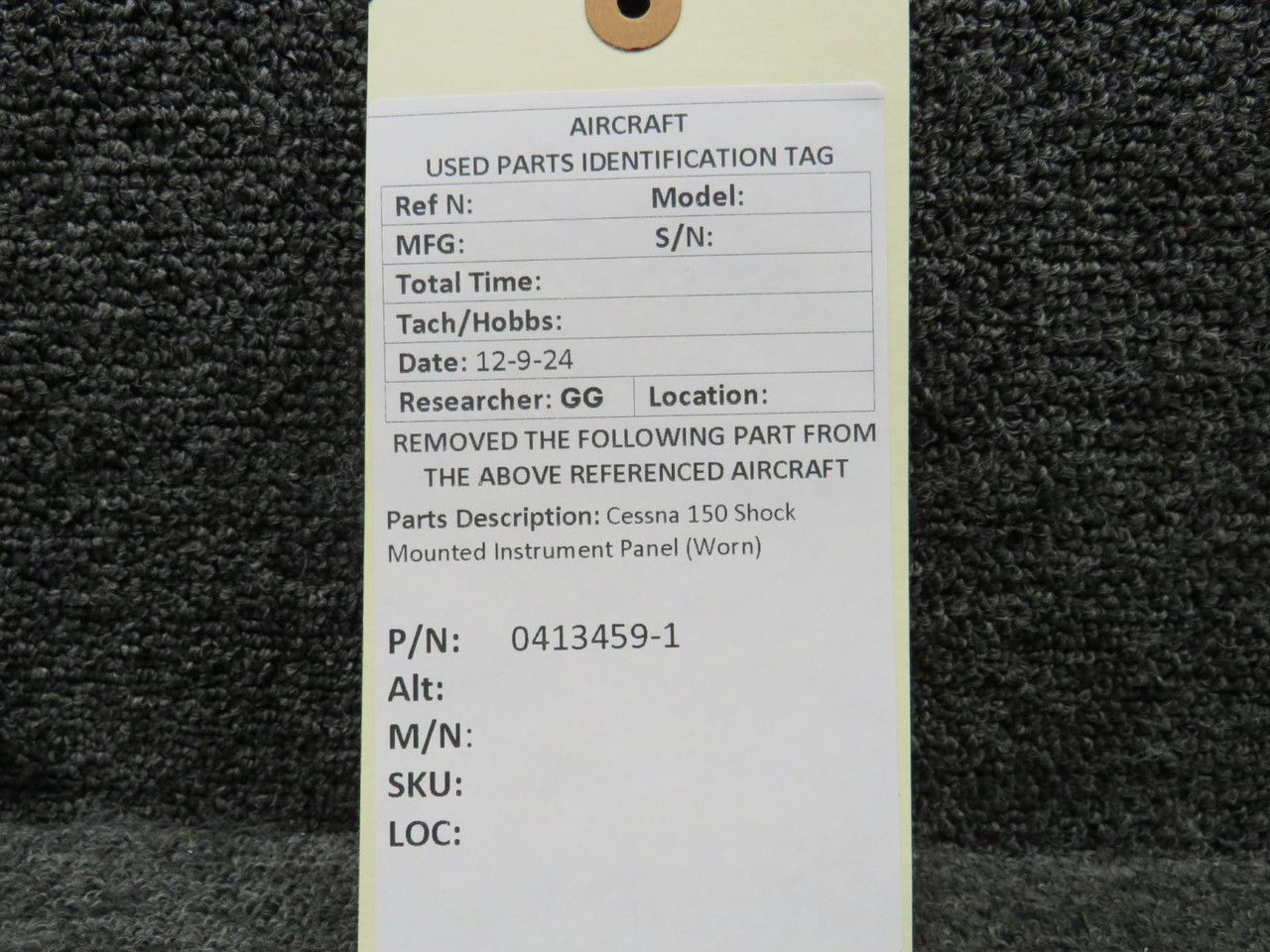 0413459-1 Cessna 150 Shock Mounted Instrument Panel (Worn) For Sale