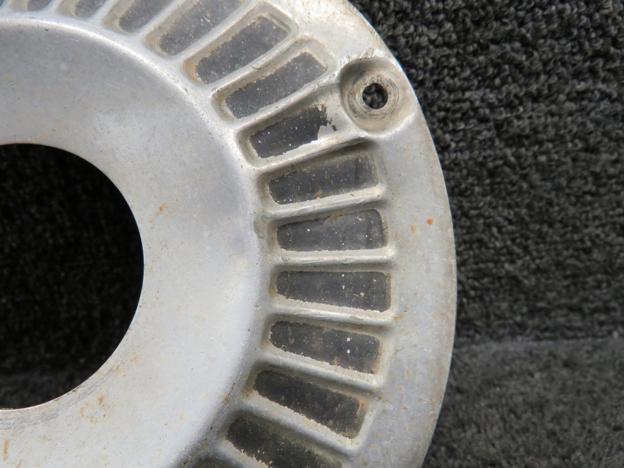0743627-3 Cessna 172P Nose Wheel Hub Cap (Stem Side) (Worn) (Bent)
