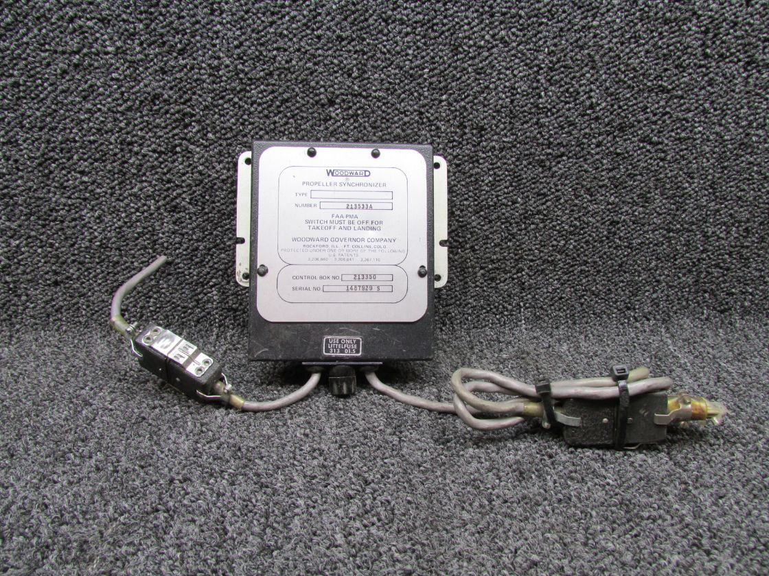 213533A, 213350 Woodward Propeller Synchronizer Control Box For Sale