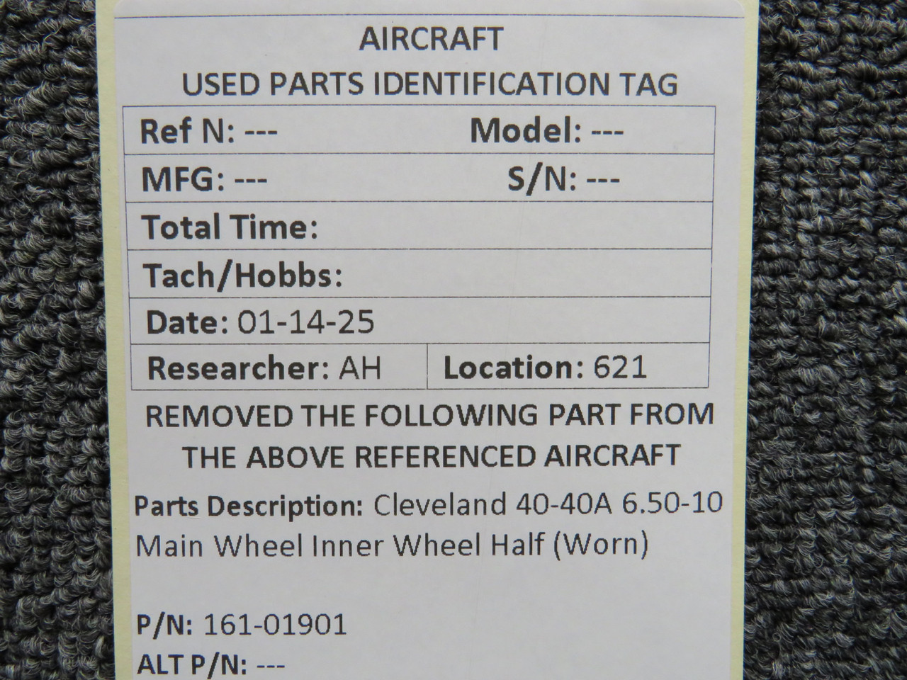 161-01901 Cleveland 40-40A 6.50-10 Main Wheel Inner Wheel Half