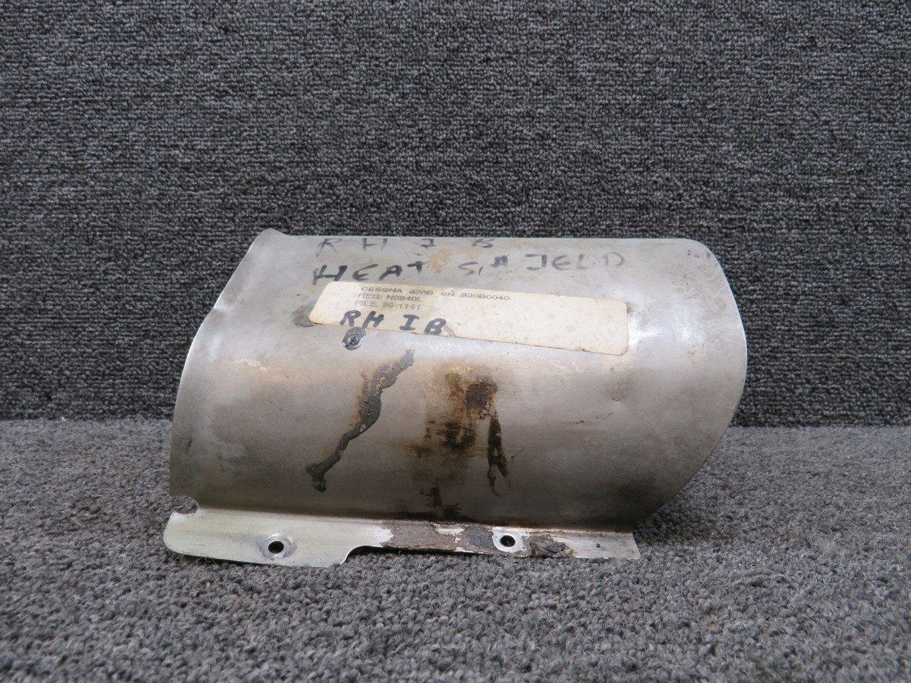 0851617-2 Cessna 320B Engine Exhaust Outboard Drip Shield RH (Worn)