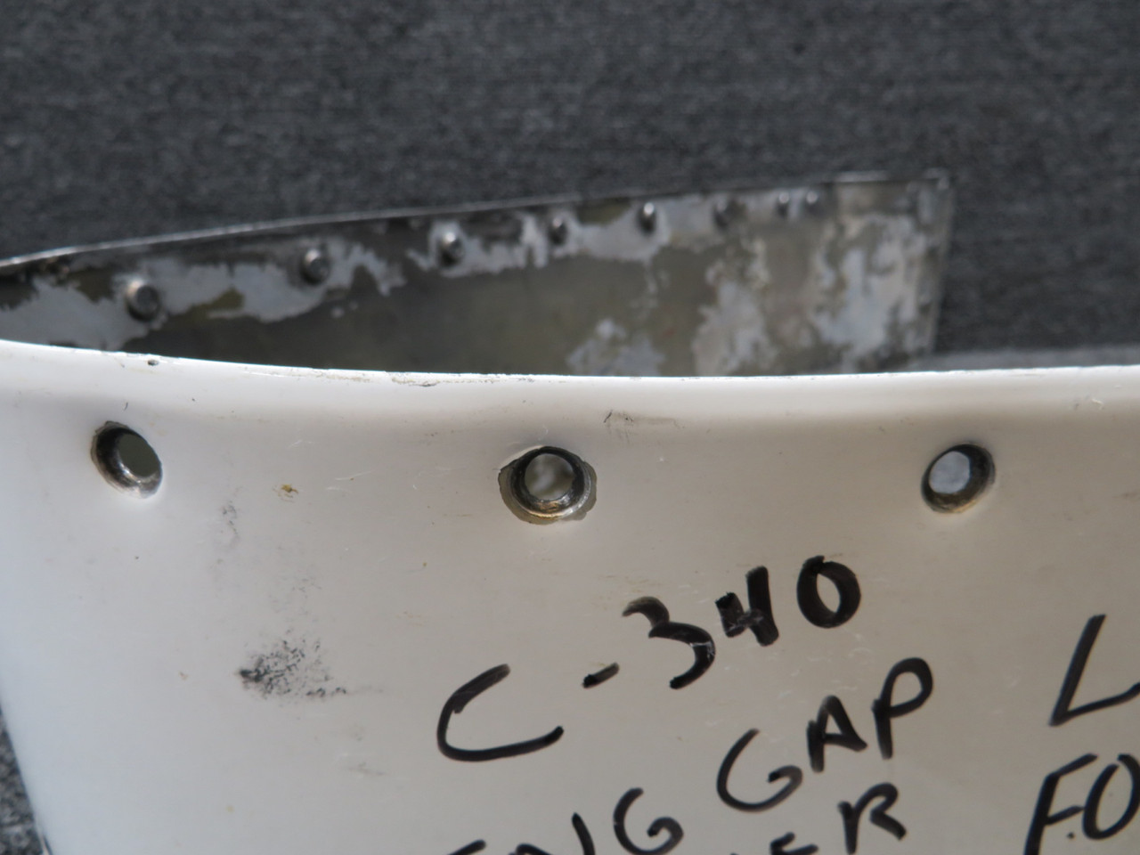 5122013-201 Cessna 340 Wing Fairing Strip Forward LH (Worn) For Sale