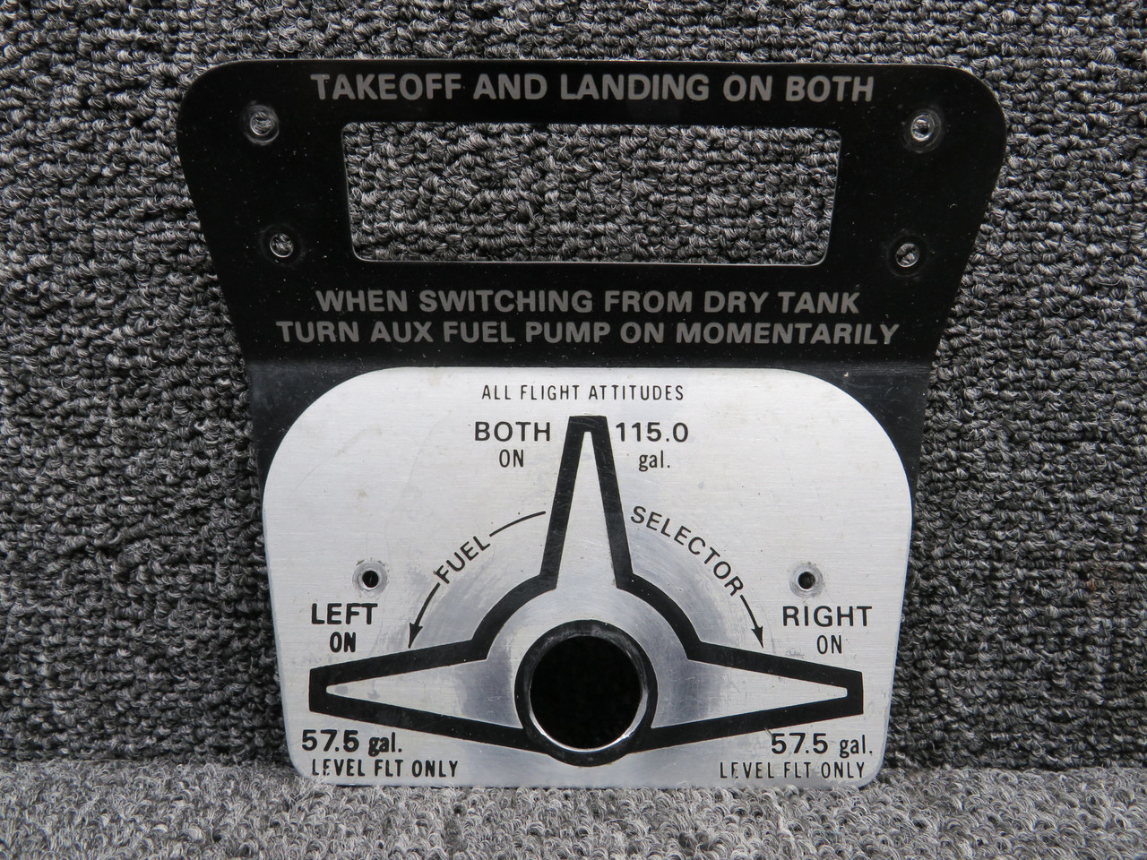 2105028-2 Cessna T210R Fuel Selector Placard