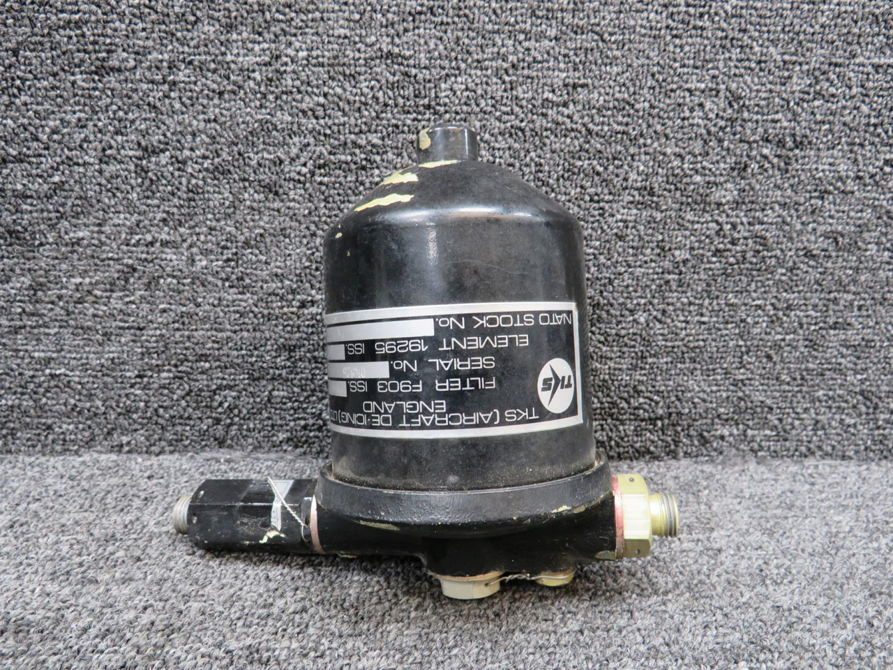 F903, 19295 TKS De-Ice Filter Assembly (Damaged Housing)