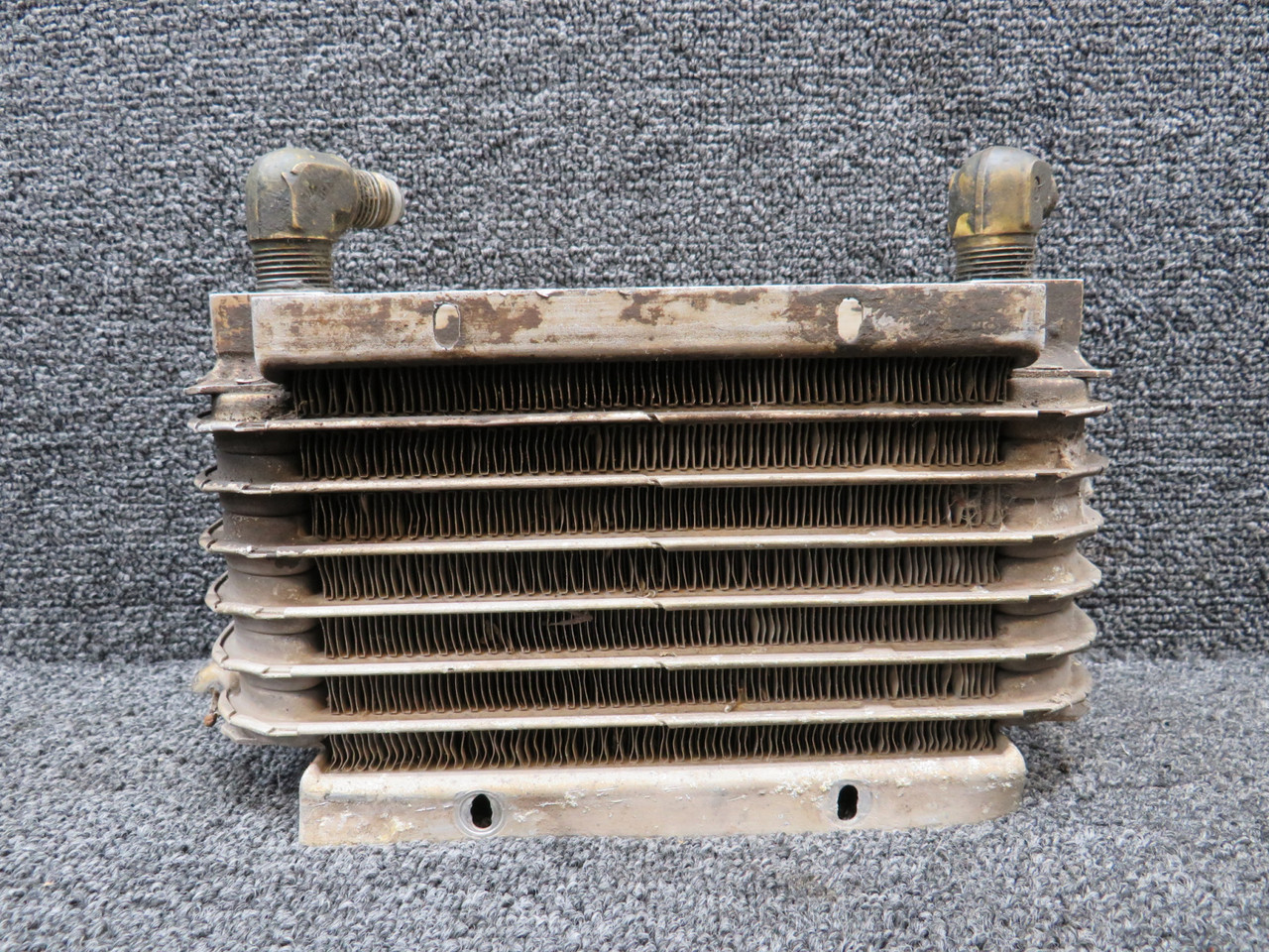 8406E Stewart Warner Oil Cooler Assembly (Bent Mount)