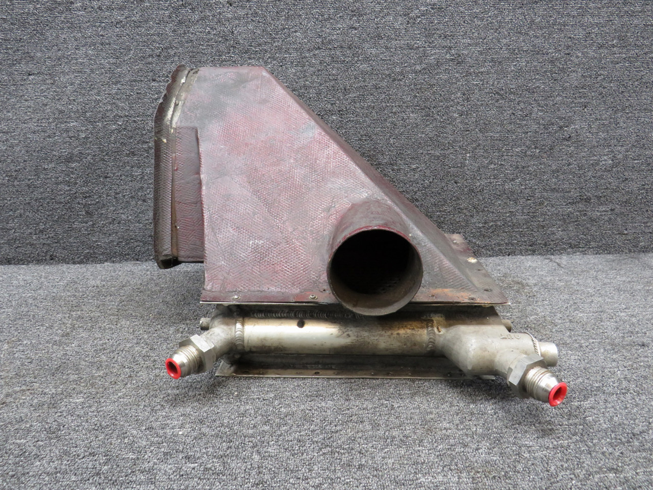 89513-5E460-051 Midland Ross Oil Cooler w Adapter (Worn Fins, Damaged Adapter)