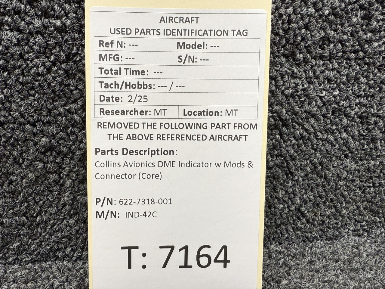 セール‼️Collins ラジオ KWM-2,2A ALC Sメーター などの部品 622-7318-001 Collins Avionics IND-42C DME Indicator with Mods