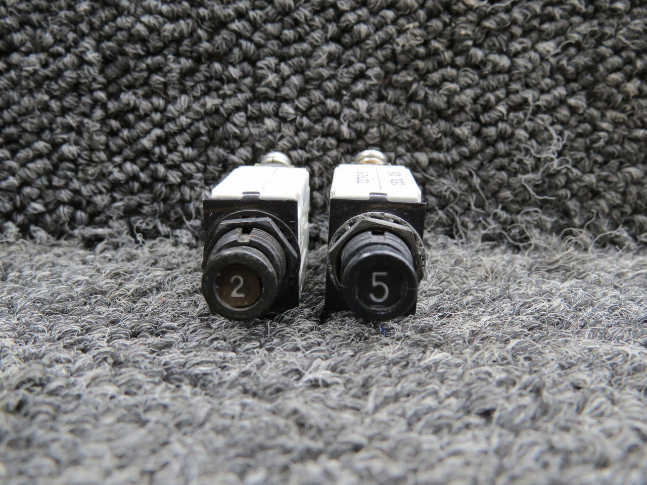 7277-2-2, 7277-2-5 Klixon Push Circuit Breaker Set of 2 (Amps: 2
