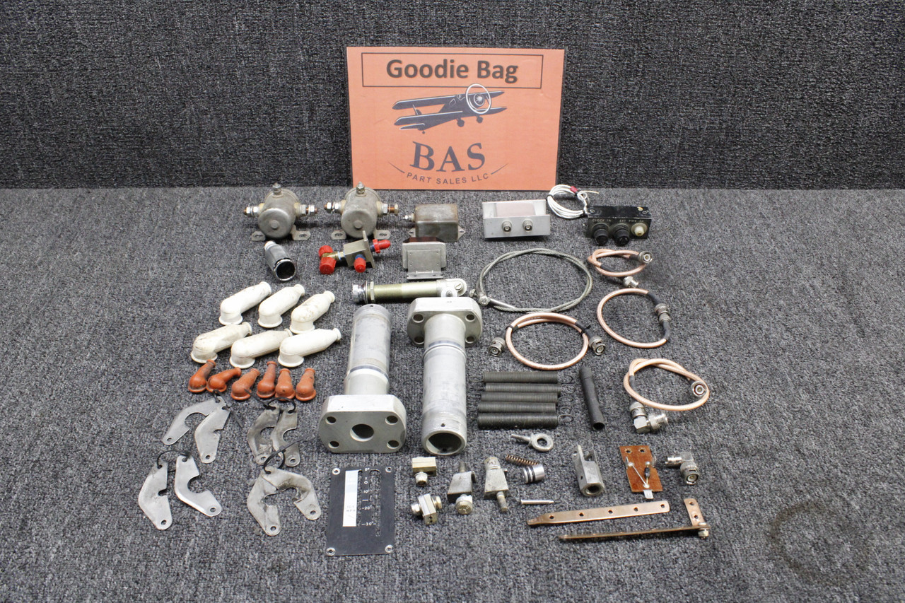 Cessna 177B Goodie Bag with Axles, Relays, Fuel Primer Parts, Cables, etc