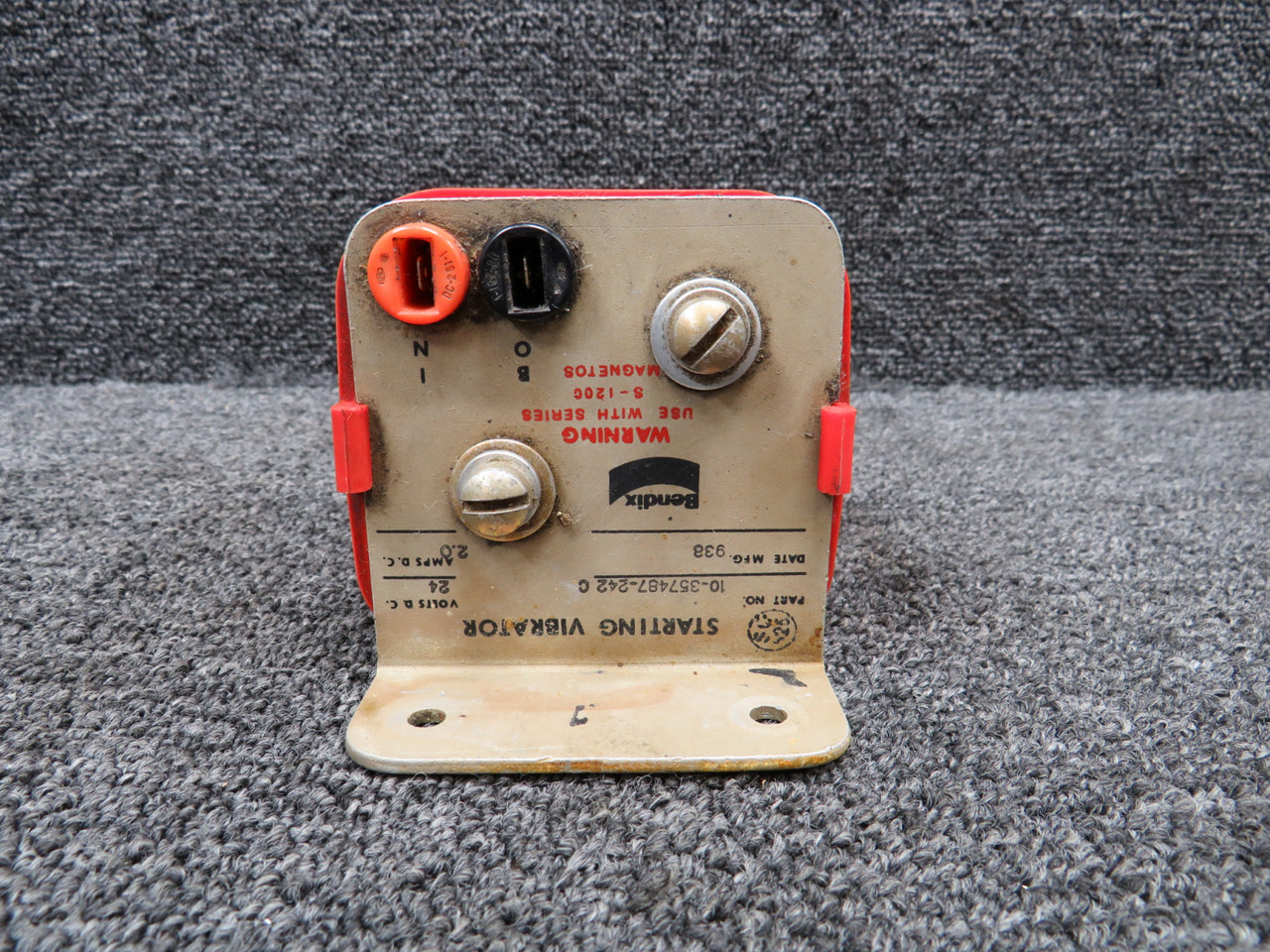10-357487-242C Bendix Starting Vibrator (Red Case) (Amps: 2, Volts: 24)