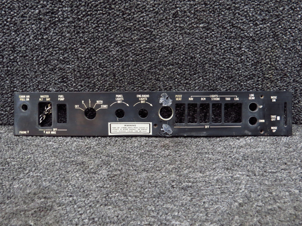 【Cページ】 2013150-2 Cessna 177RG Astronics Electroluminescent Switch Panel