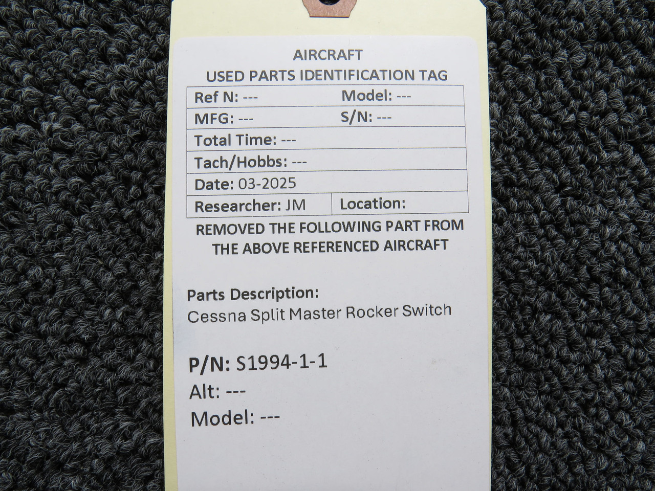 S1994-1-1 Cessna Split Master Rocker Switch For Sale