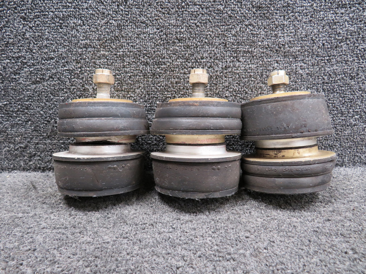J-9612-8, J-7763-23, J-7766-9 Lord Engine Shock Mount Set of Three