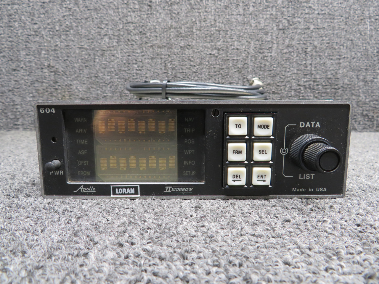 430-0166-013 Apollo II Morrow 604 Loran Nav Unit with Tray and