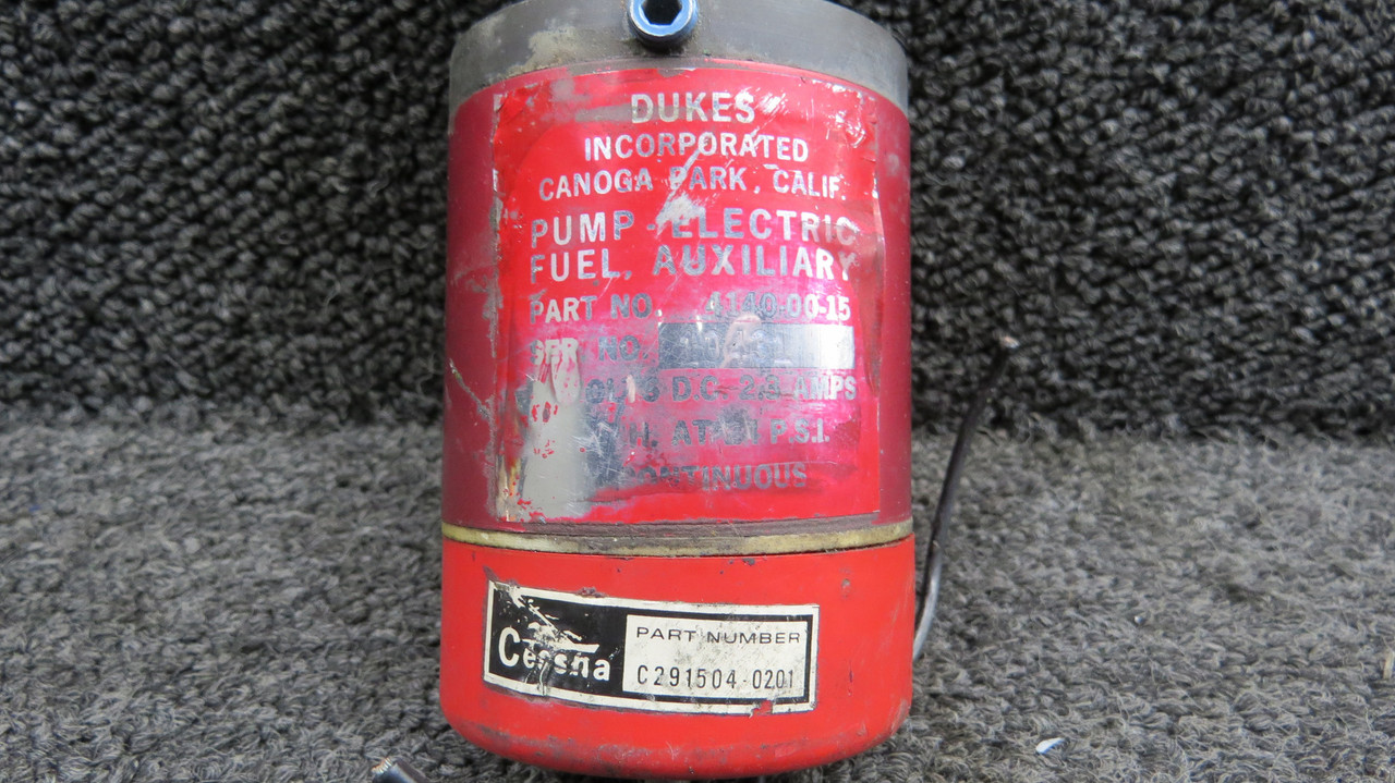 4140-00-15 (Alt: C291504-0201) Dukes Electric Boost Fuel Pump with