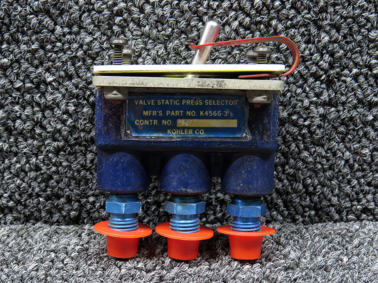 K-4566-3 Kohler Static Pressure Selector Valve Pilot’s Emergency Assembly