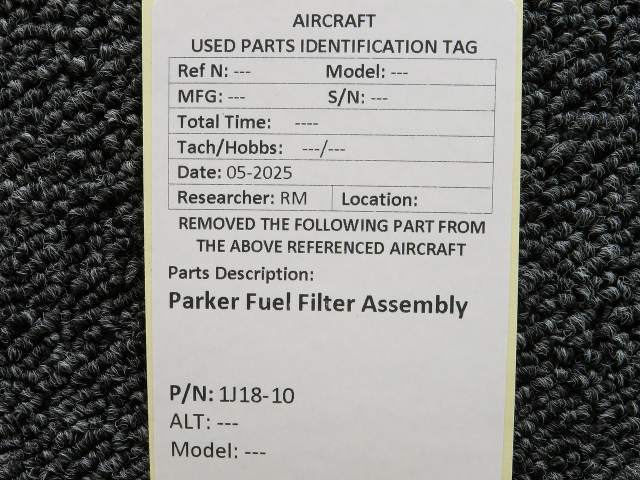 1J18-10 Parker Fuel Filter Assembly For Sale