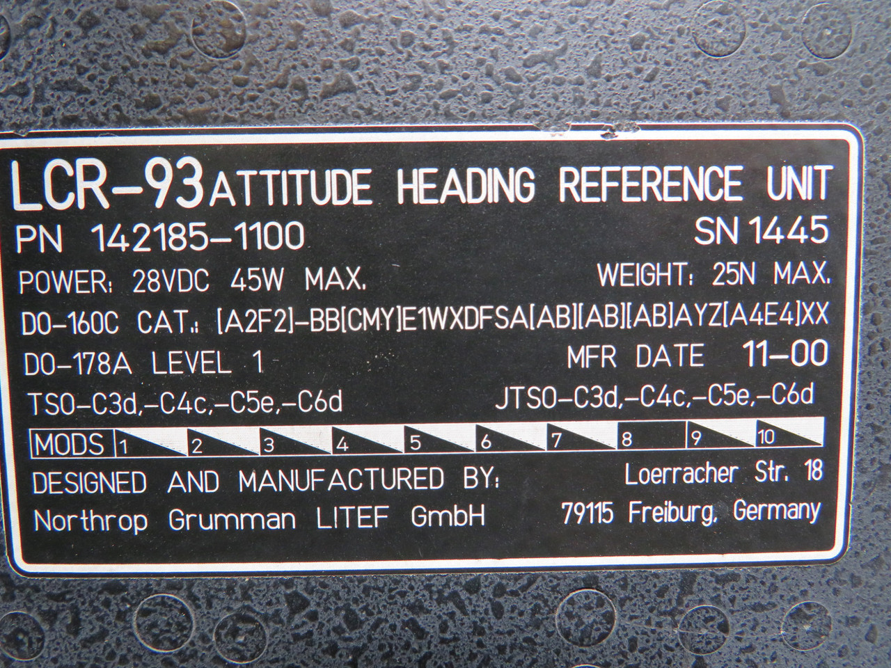AIR♪ 142185-1100 Northrop Grumman LCR-93 Attitude Heading