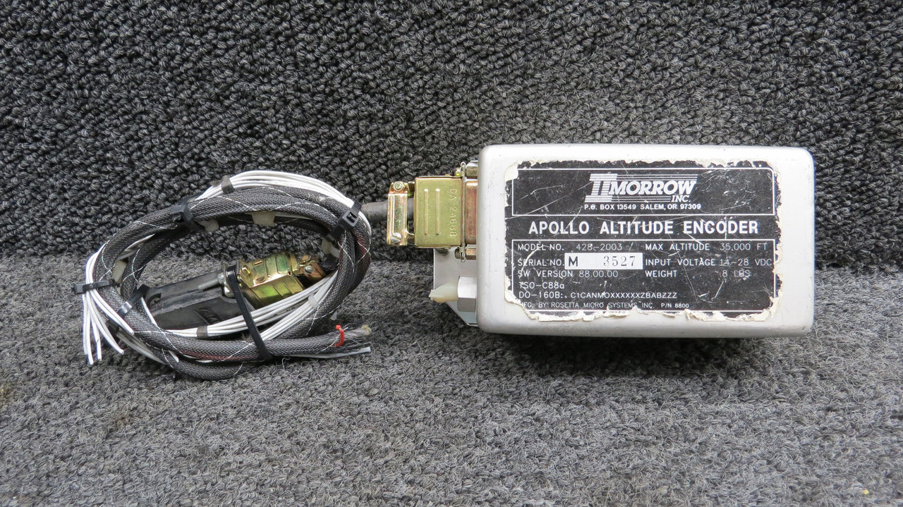 8800 Rosetta IIMorrow 428-2003 Apollo Altitude Encoder with Tray (Volts: 14-28)