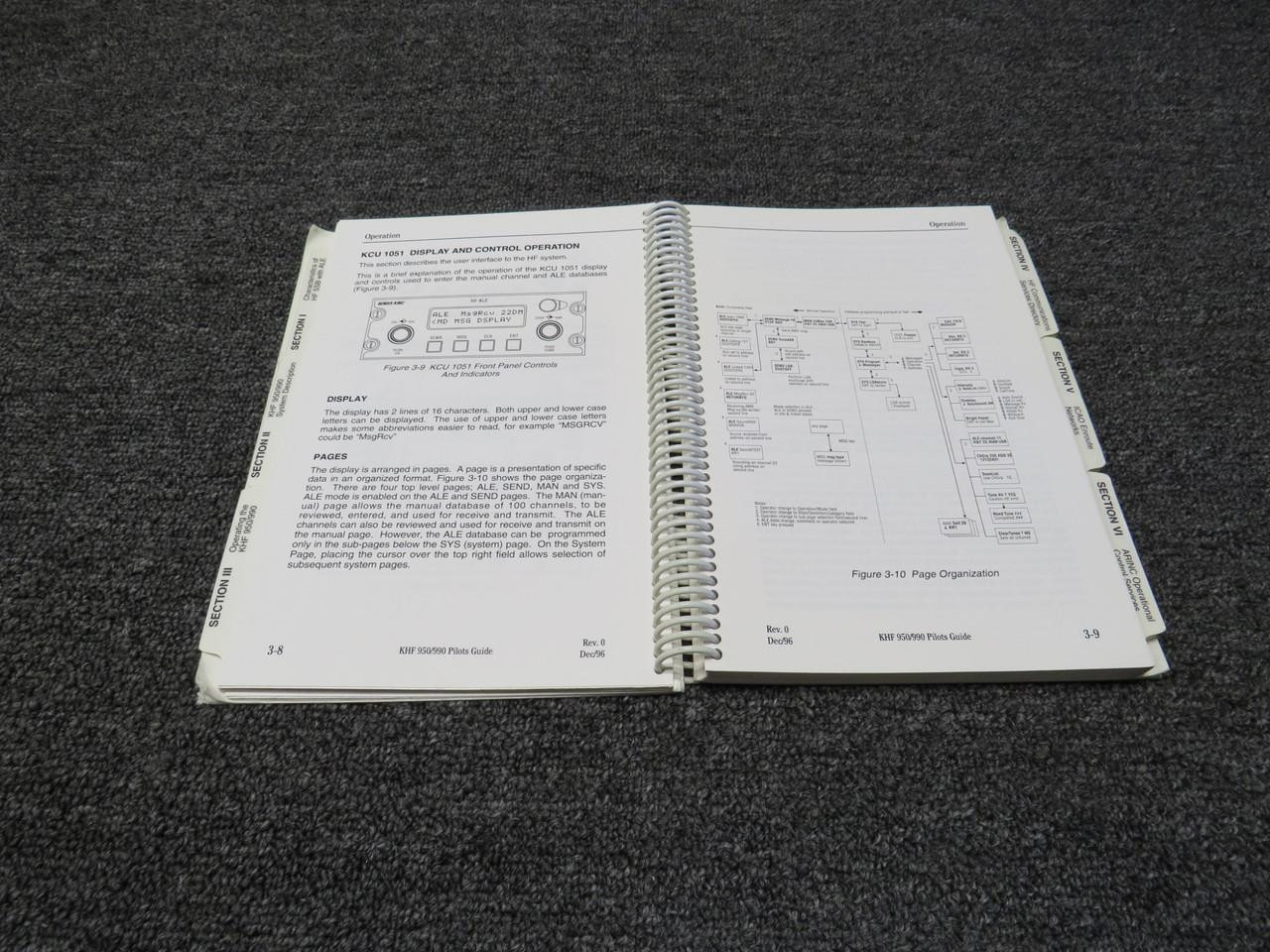 Honeywell 1996 KHF 950/990 HF Comm Transceiver Pilots Guide and