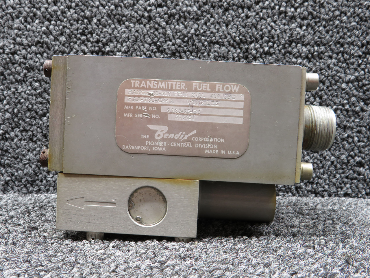 9133-25-B1 Bendix Fuel Flow Transmitter Assembly (26V)