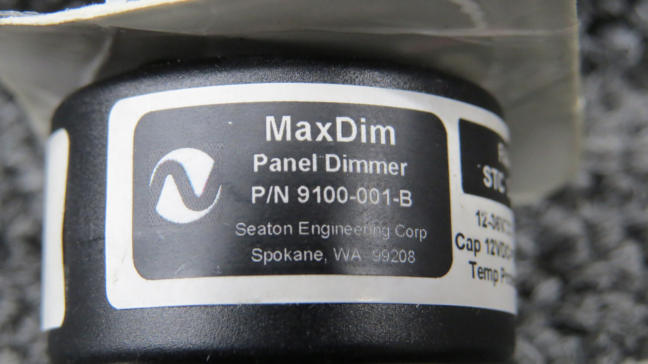 9100-001-B Seaton MaxDim Panel Dimmer Knob Assembly (12-36