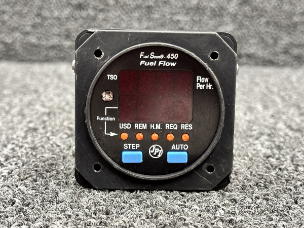 450000-P JPI Fuel Scan-450 Fuel Flowmeter Indicator (11-30V) (Missing Buttons)