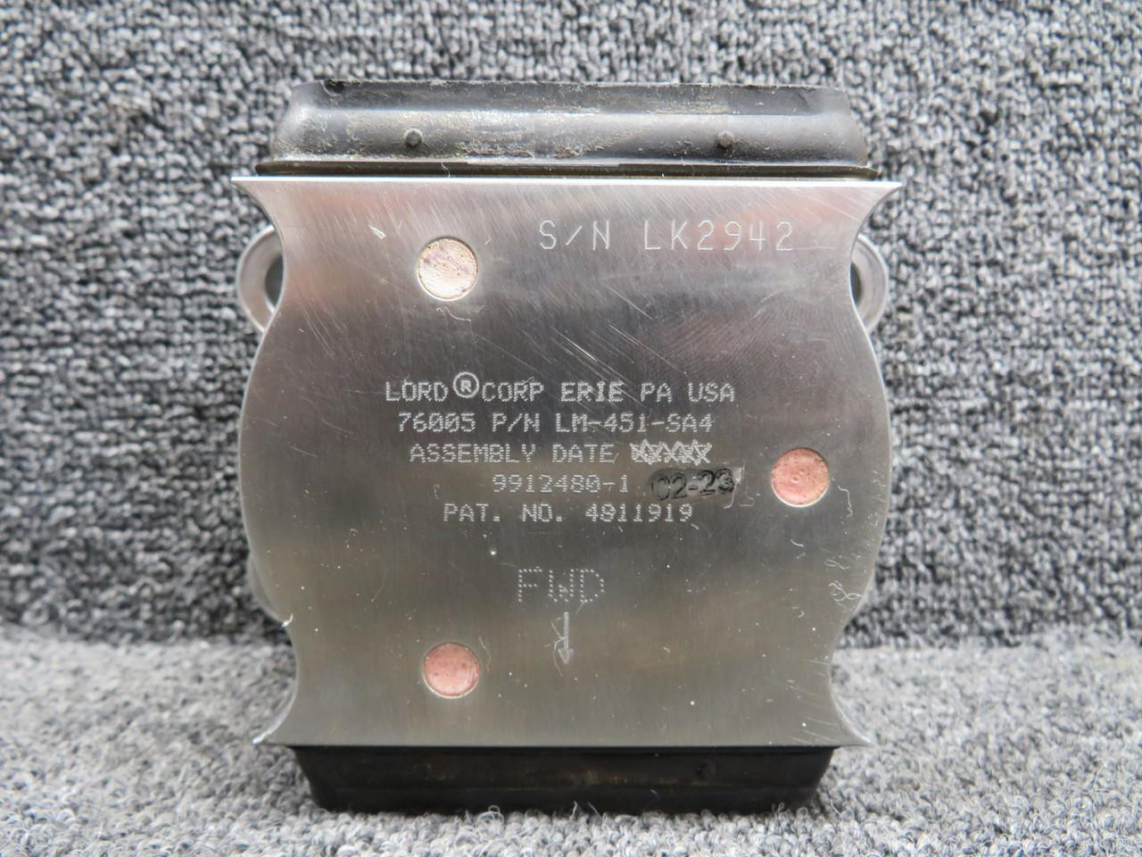 LM-451-SA4 (Alt: 9912480-1) Lord 76005 Forward Engine Isolator Mount RH