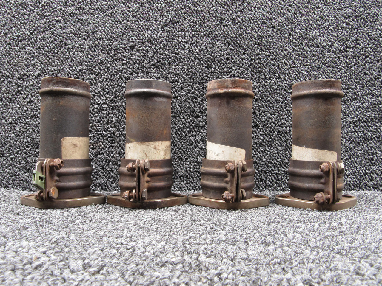 099001-102 Grumman AA-1A Exhaust Risers Assy Full Set of 4 with Brackets