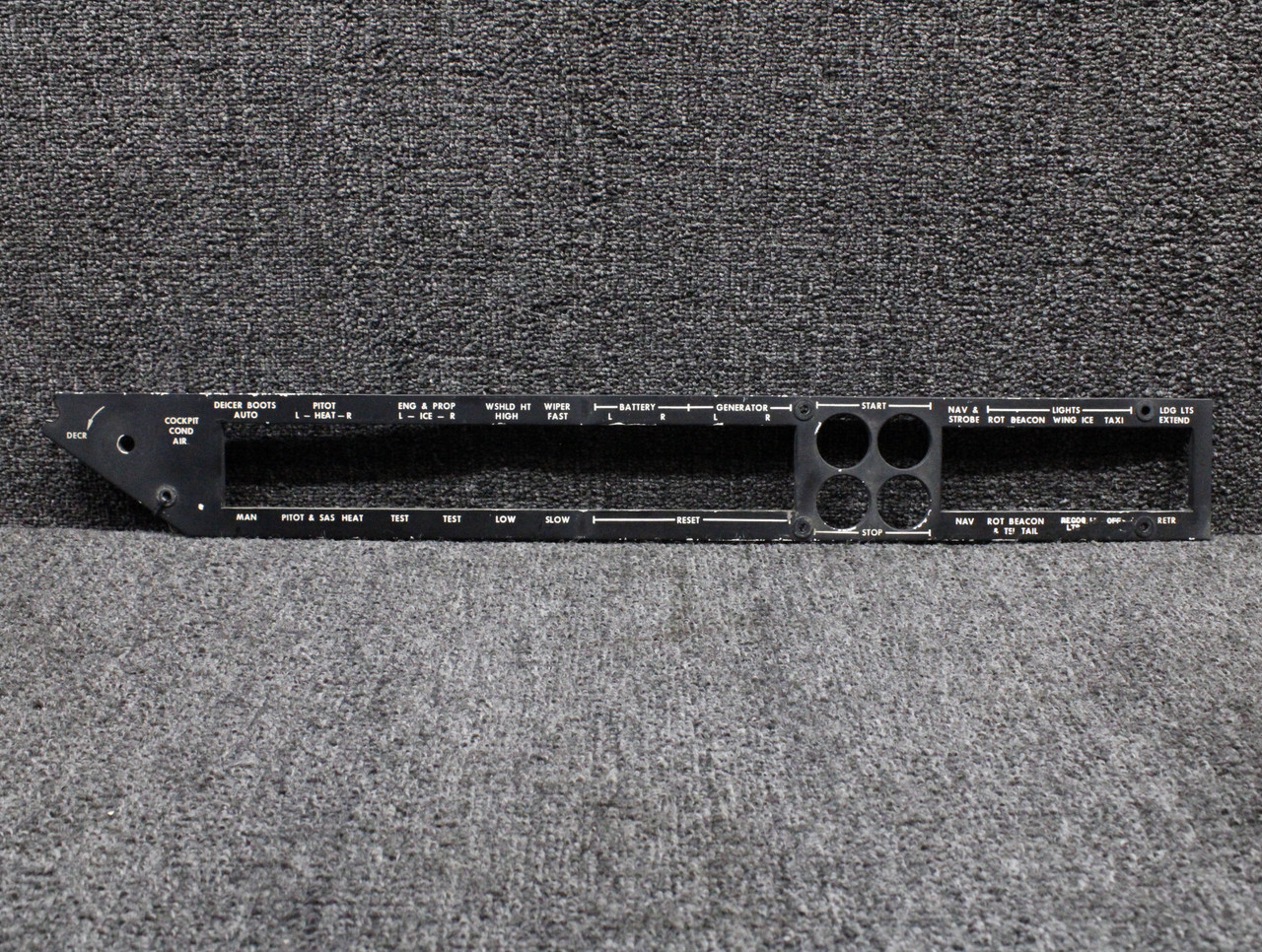 27-19033-19 Swearingen SA-226T CPC Electroluminescent Switch Panel Cover