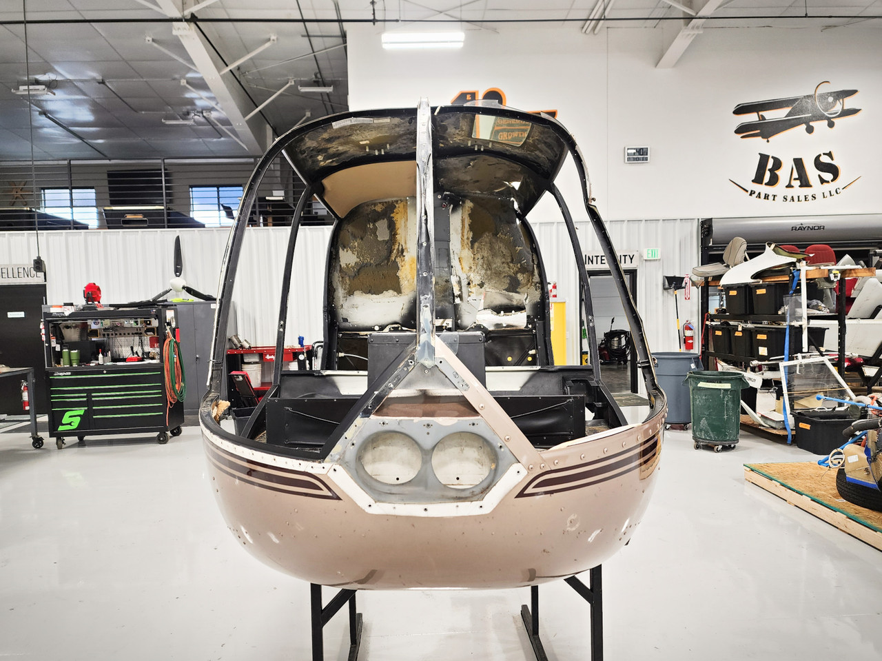 Robinson R44 Fuselage with Bill of Sale, Tag, and Log Books
