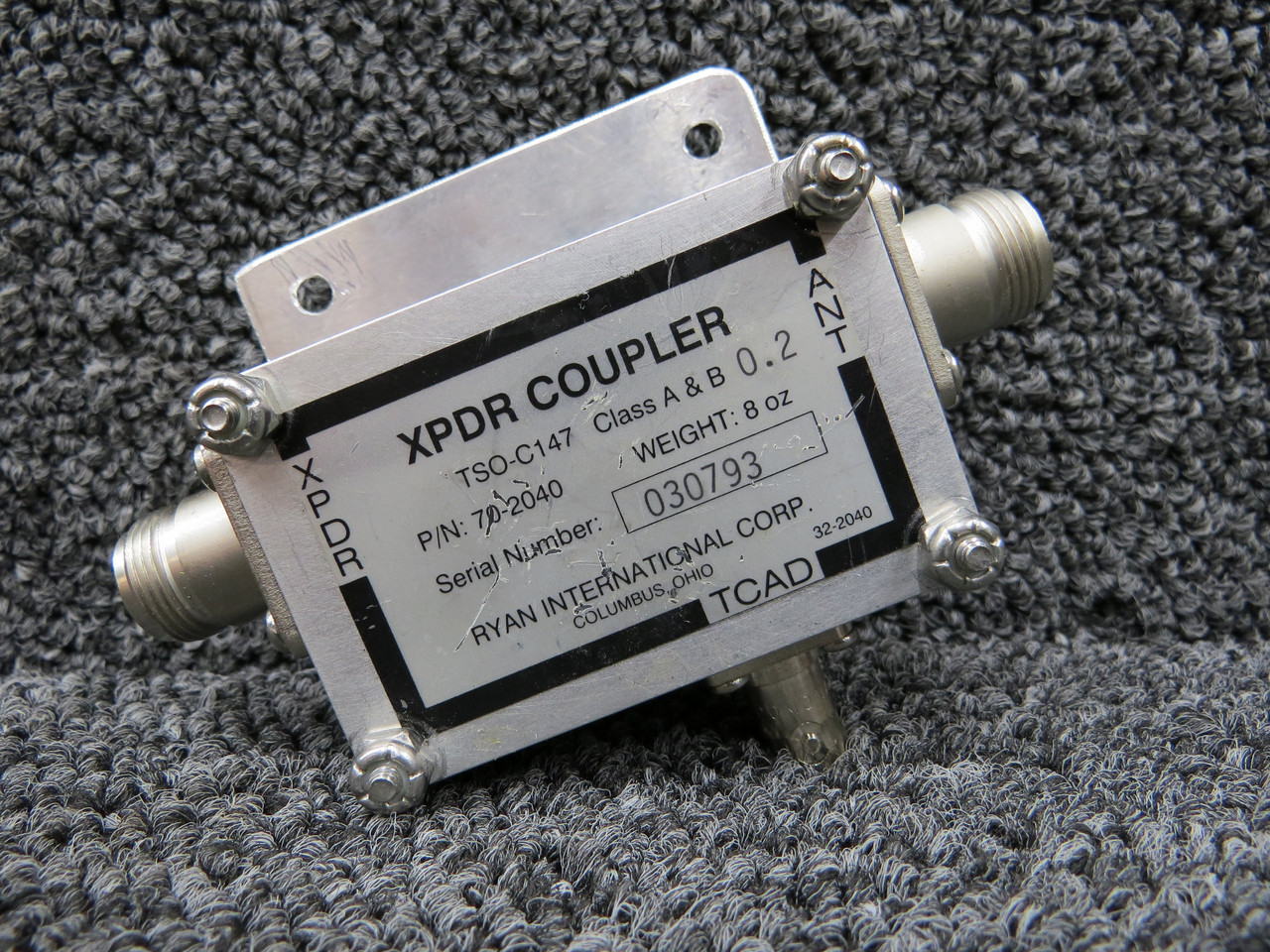 二ニックネーム 70-2040 Ryan International Transponder XPDR Coupler For Sale