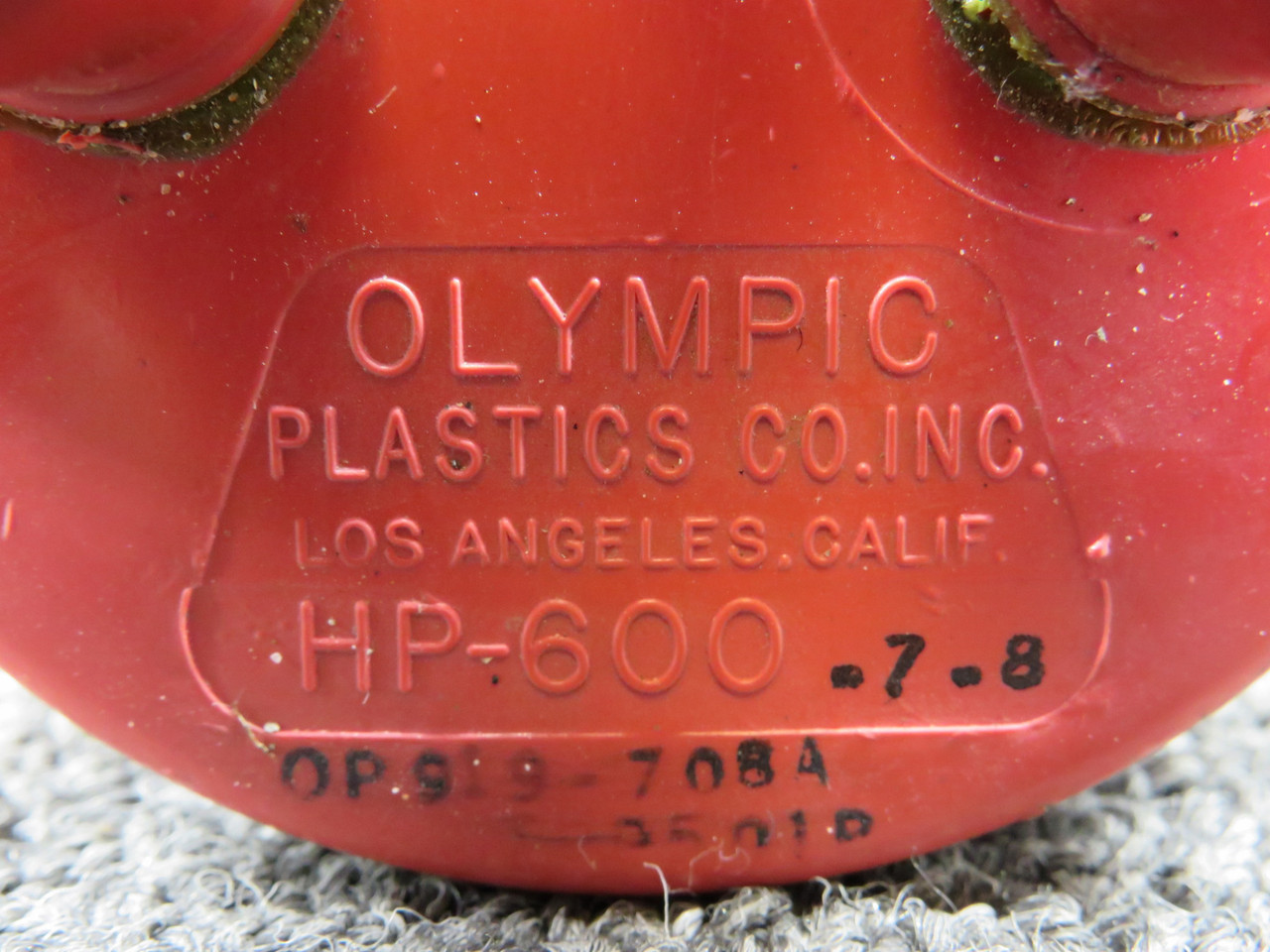 OP-166, HP-600-7-8 Olympic Plastics Company Sump Jar Assembly For Sale