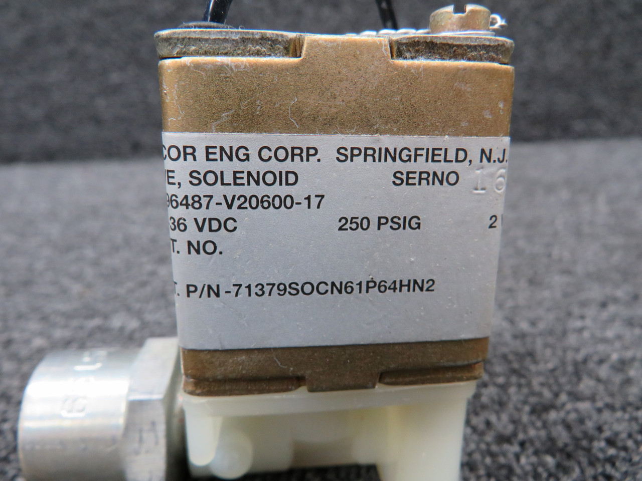 96487-V20600-17 (Alt: 71379SOCN61P64HN2) Valcor Solenoid Valve For