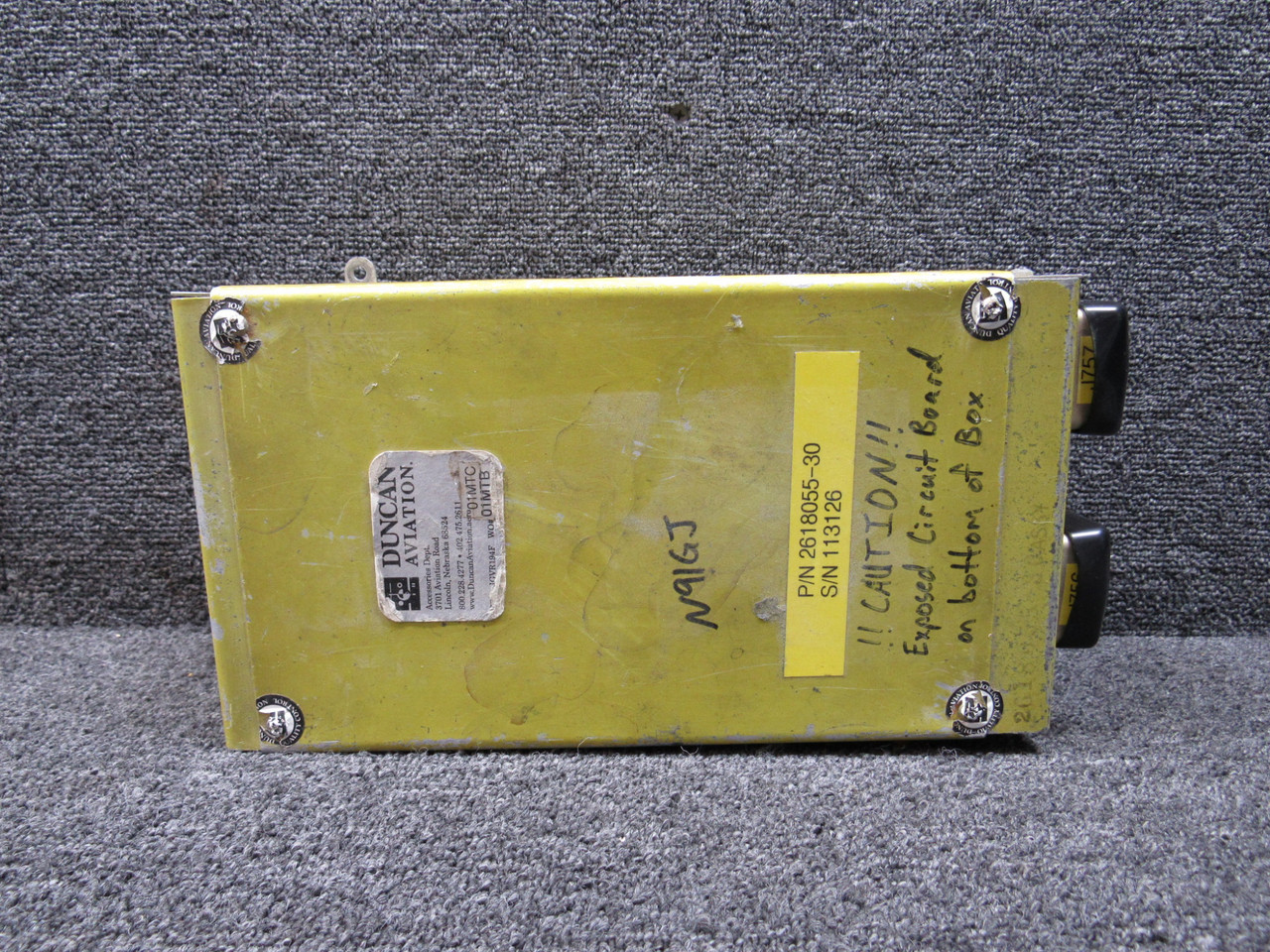 2618055-30 Bombardier Master Warning Box w Green Repairable Tag