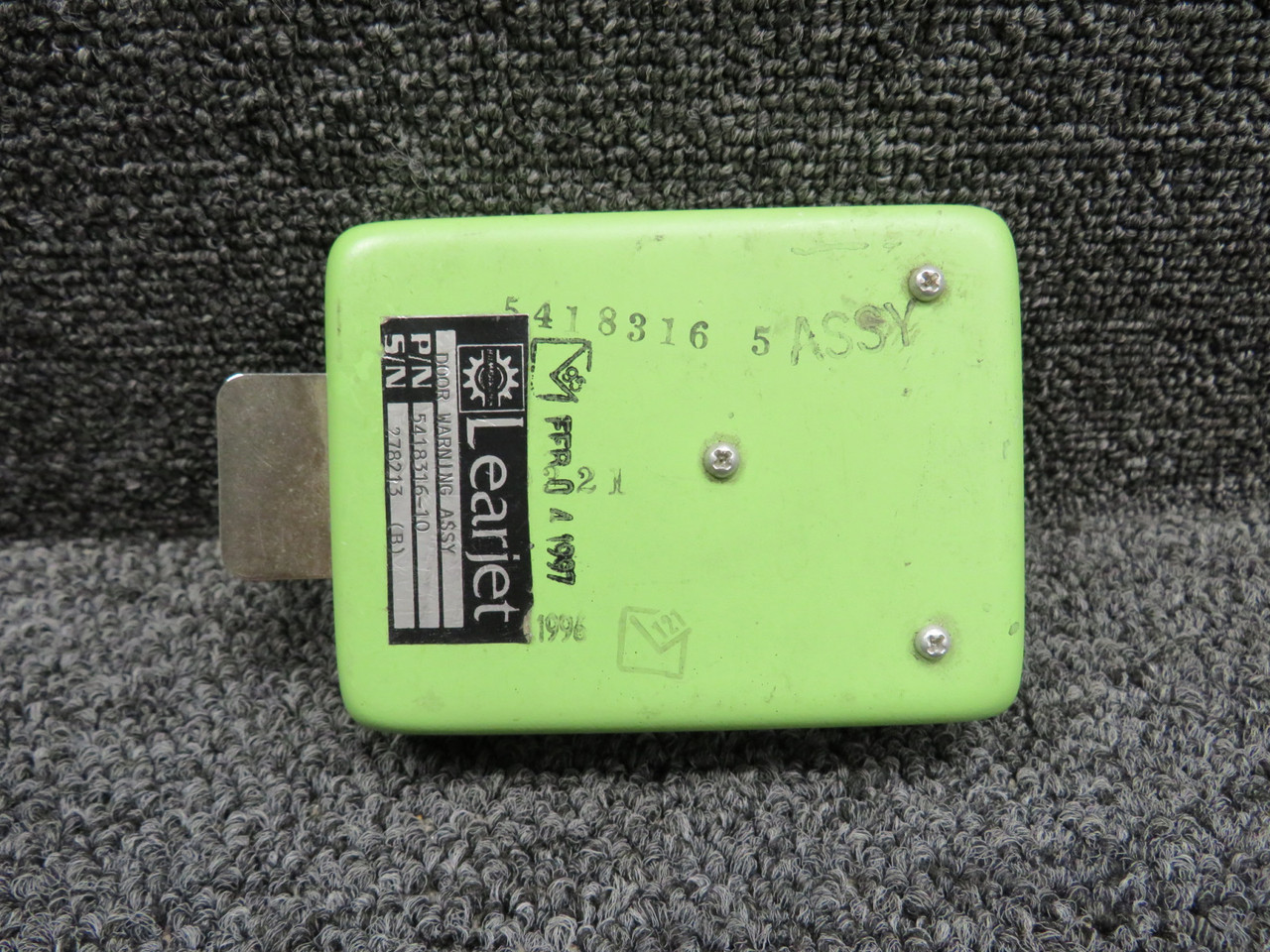 5418316-10 Learjet Door Warning Box with Green Repairable Tag (Core)