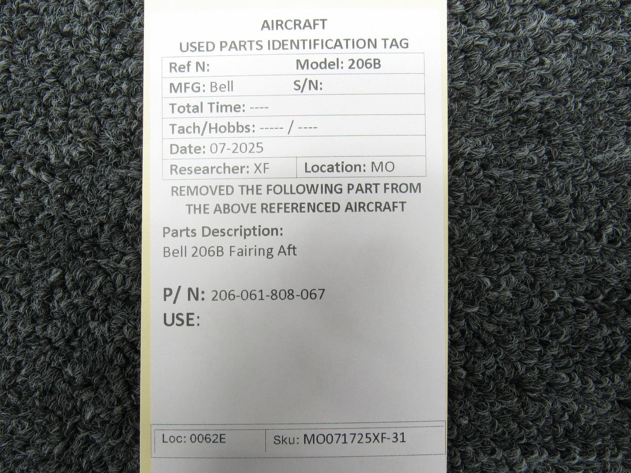 bページ 206-061-808-067 Bell 206B Fairing Aft Unit