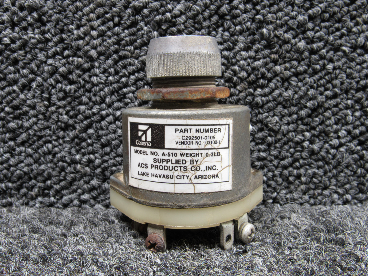 C292501-0105 Cessna C-152 Ignition Switch, Minus Key Unit