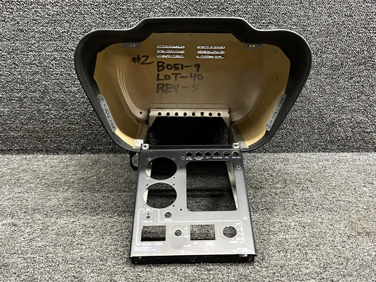 B051-9, B051-11 Robinson R44II Seven Instrument Panel Console Cover